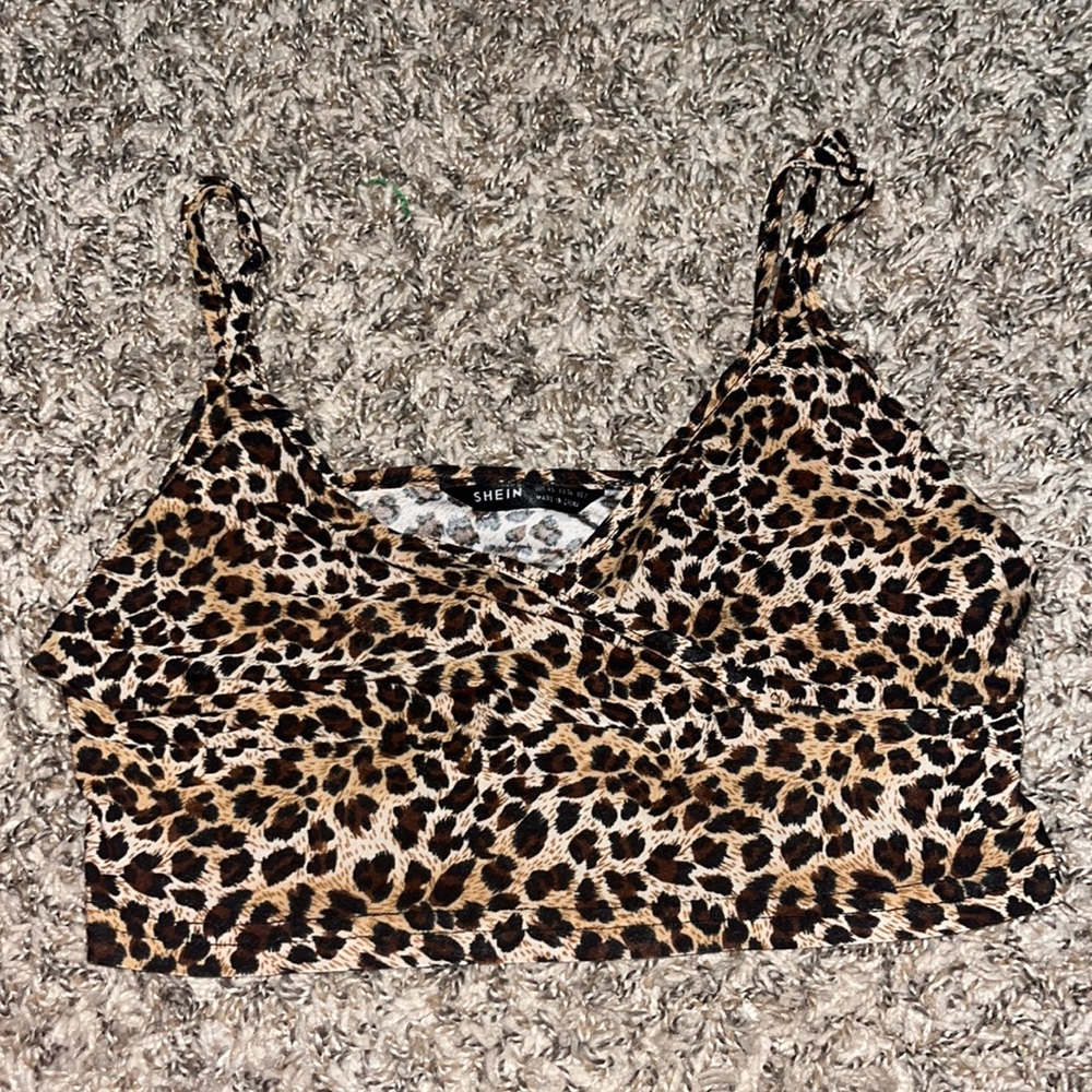 Cheetah print crop top